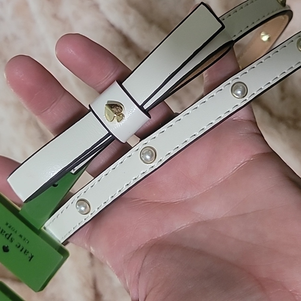 Kate Spade Cream Belt with Gold Accents Woman Size L